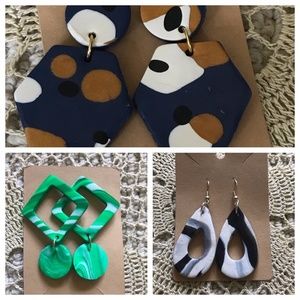 Handmade Polymer Boho Chic Hippie Vibe Earrings